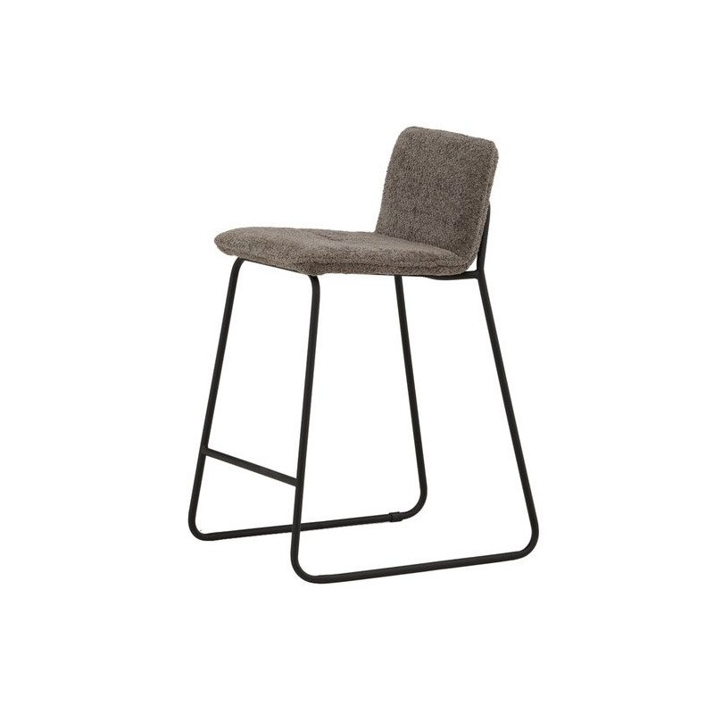 Lot de 2 tabourets de bar moderne en tissu RICKO