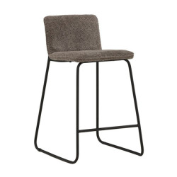 Lot de 2 tabourets de bar moderne en tissu RICKO