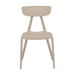 Lot de 2 chaises contemporaines en plastique durable URSHA