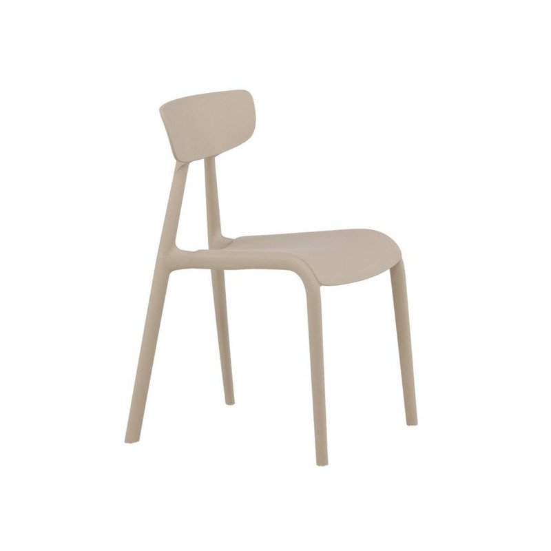 Lot de 2 chaises contemporaines en plastique durable URSHA