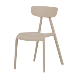 Lot de 2 chaises contemporaines en plastique durable URSHA