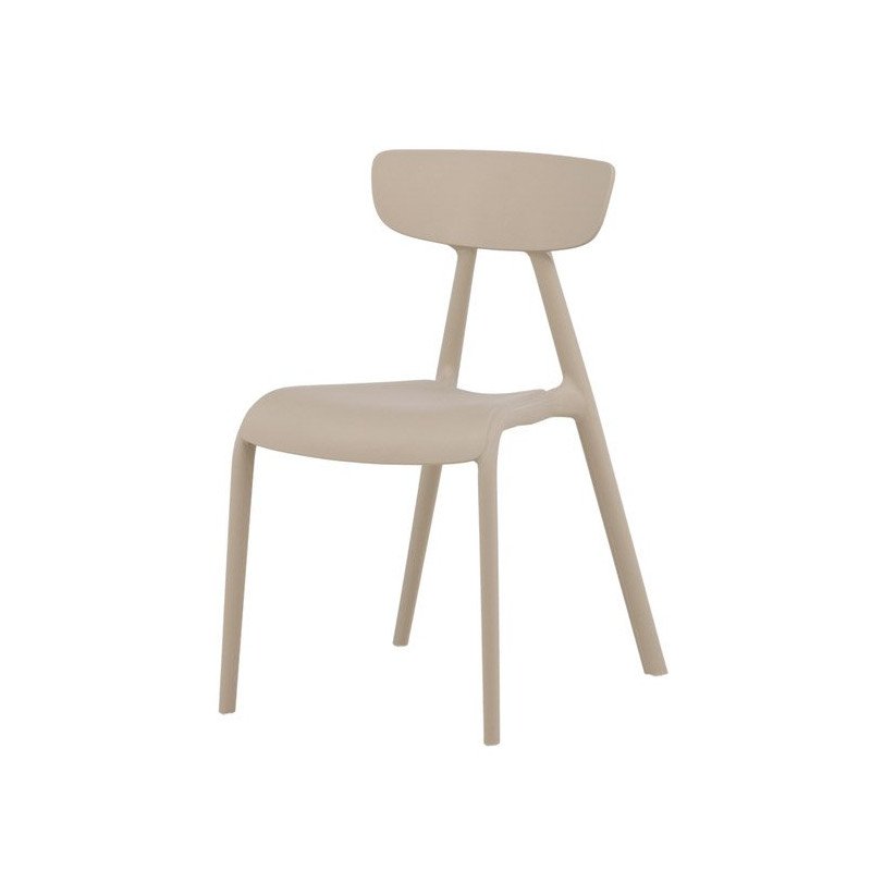 Lot de 2 chaises contemporaines en plastique durable URSHA