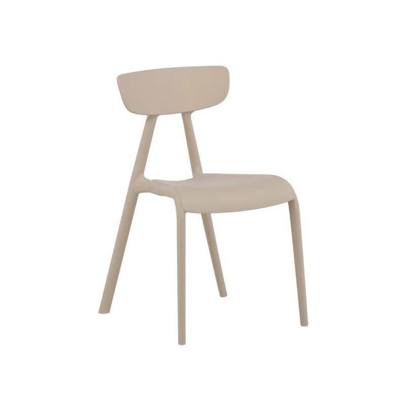 Lot de 2 chaises contemporaines en plastique durable URSHA