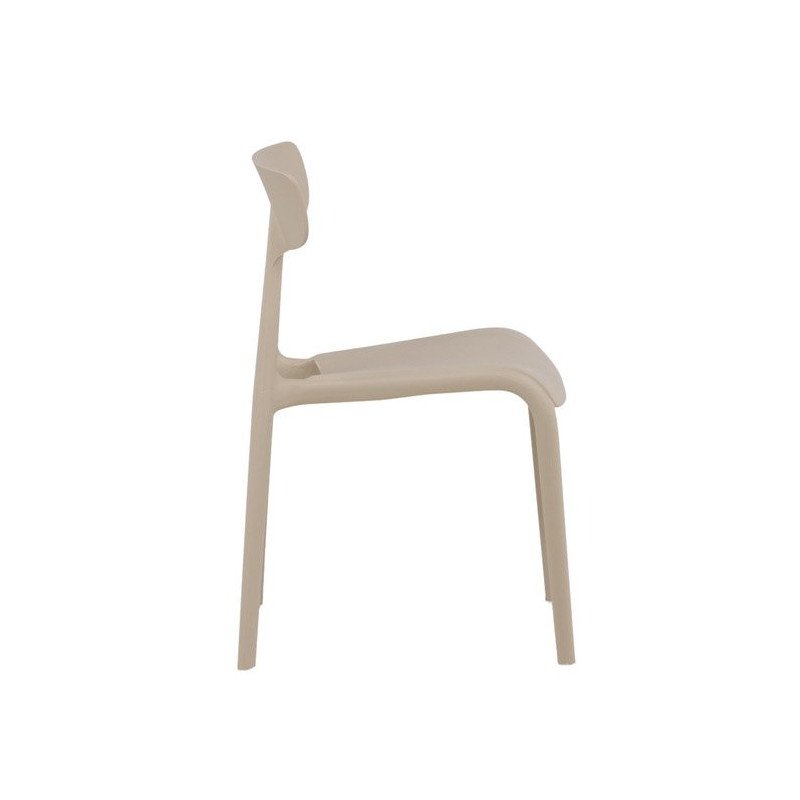 Lot de 2 chaises contemporaines en plastique durable URSHA