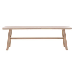 Banc en bois de caoutchouc naturel 140 cm SNEEZY