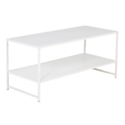 Table basse 2 plateaux en métal blanc SPAVA