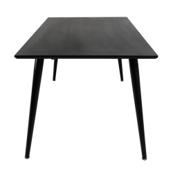 Table à manger 180x90cm en bois noir DALA