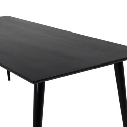 Table à manger 180x90cm en bois noir DALA