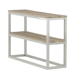 Console 2 plateaux en bois naturel RITZ