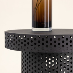 Table d'appoint ronde en métal noir ADLEY