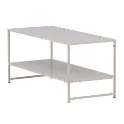 Table basse rectangulaire 2 plateaux en métal beige SPAVA