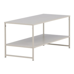 Table basse rectangulaire 2 plateaux en métal beige SPAVA