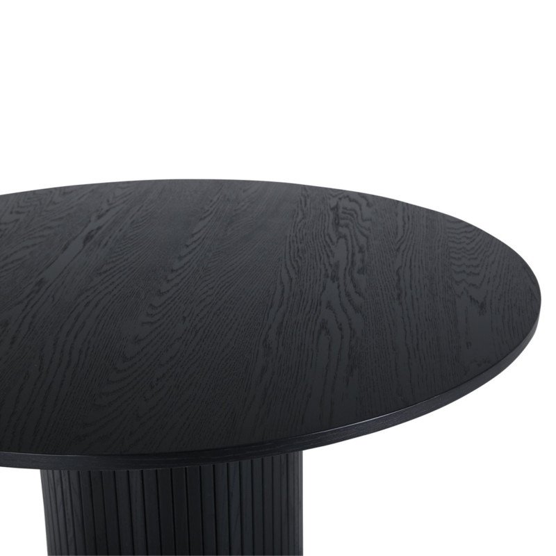 Table à manger ronde élégante en bois 110cm BRITNEY