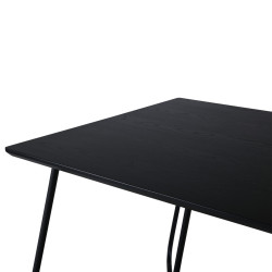 Table à manger minimaliste en bois et métal TYSIO