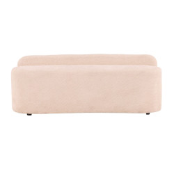 Banc 2 places en tissu bouclé blanc TOBIAS