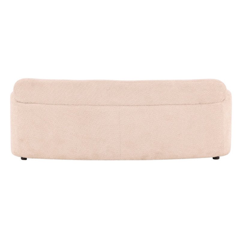 Banc 2 places en tissu bouclé blanc TOBIAS