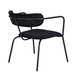 Fauteuil minimaliste en velours et métal BUFFY