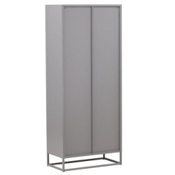 Armoire haute industrielle avec portes vitrées 190cm COBY