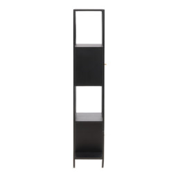 Armoire haute industrielle en métal noir 180cm OLGA