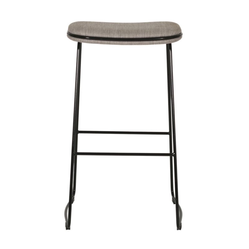 Tabouret mi-hauteur métal assise tissu PABLO