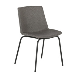 Chaise velours gris design doré AVA (lot de 6) Table & Chaise