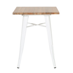 Petite table en métal et bois HILOPA