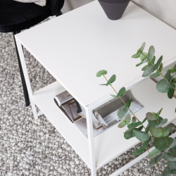 Table d'appoint en métal blanc SAFAA