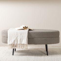 Banc oval tendance en peluche LOSTO