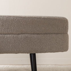 Banc oval tendance en peluche LOSTO