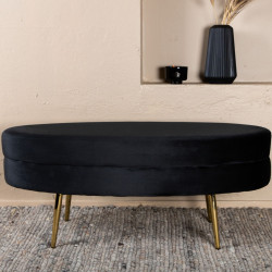 Banc oval tendance en velours LOSTO