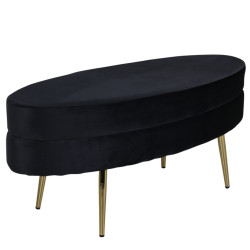 Banc oval tendance en velours LOSTO