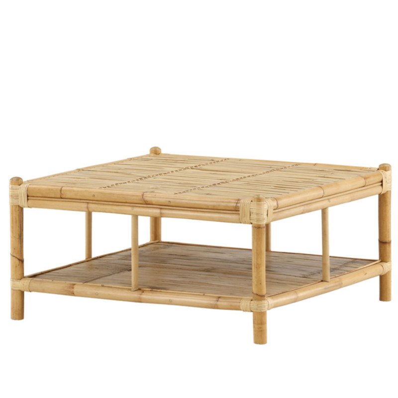 Table basse extérieur en bambou 90x90cm USHUAIA