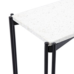 Console moderne plateau terrazzo blanc GRAZZY