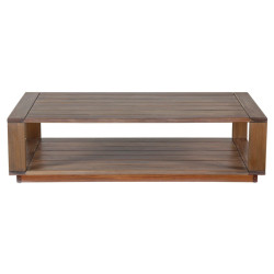 Petite table basse rectangulaire en acacia massif