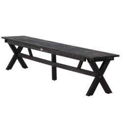 Banc d'extérieur tendance en bois noir RAVEN