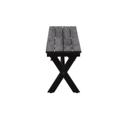 Banc d'extérieur tendance en bois noir RAVEN