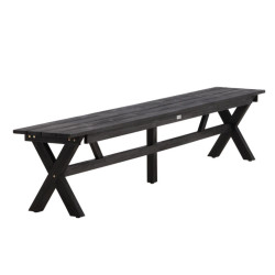 Banc d'extérieur tendance en bois noir RAVEN