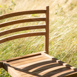 Chaise de jardin moderne en bois certifié KEMILA