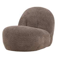 Chaine longue en tissu bouclé marron AMARA