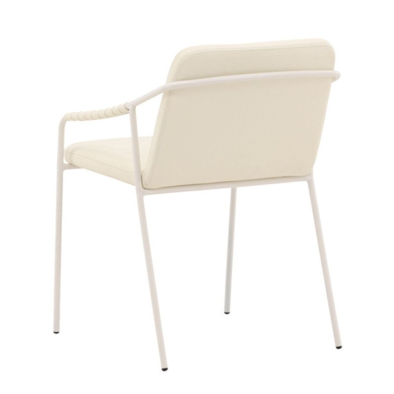 Lot de 2 chaises tendance en simili blanc CRISTIALA