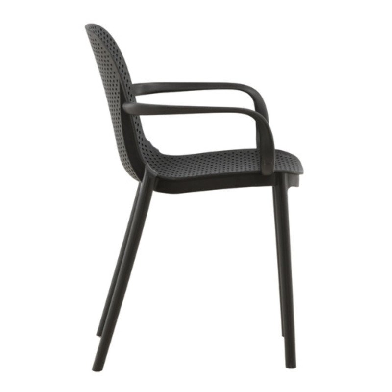 Chaise moderne en plastique durable noir ISAIH