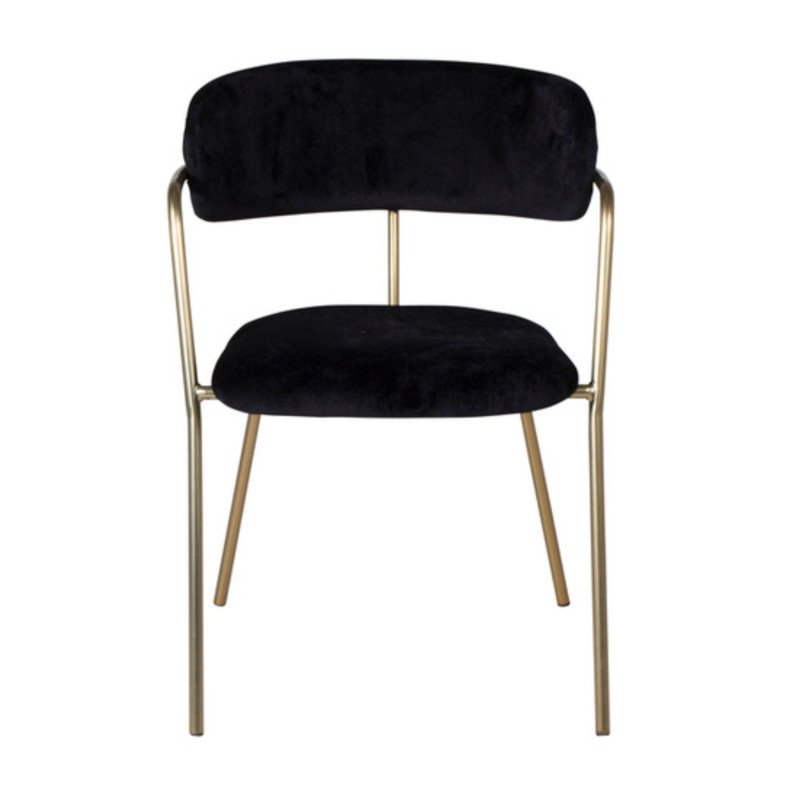 Lot de 2 chaises modernes en velours pieds dorés RUSSEL