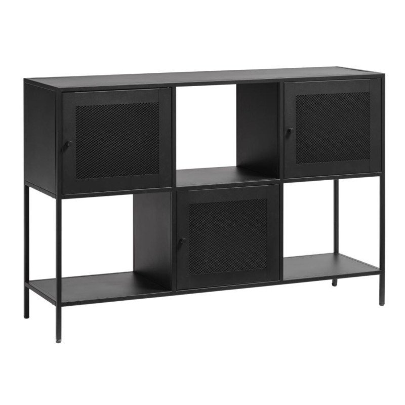 Buffet avec 3 portes 81x120cm de couleur noir DIARRA