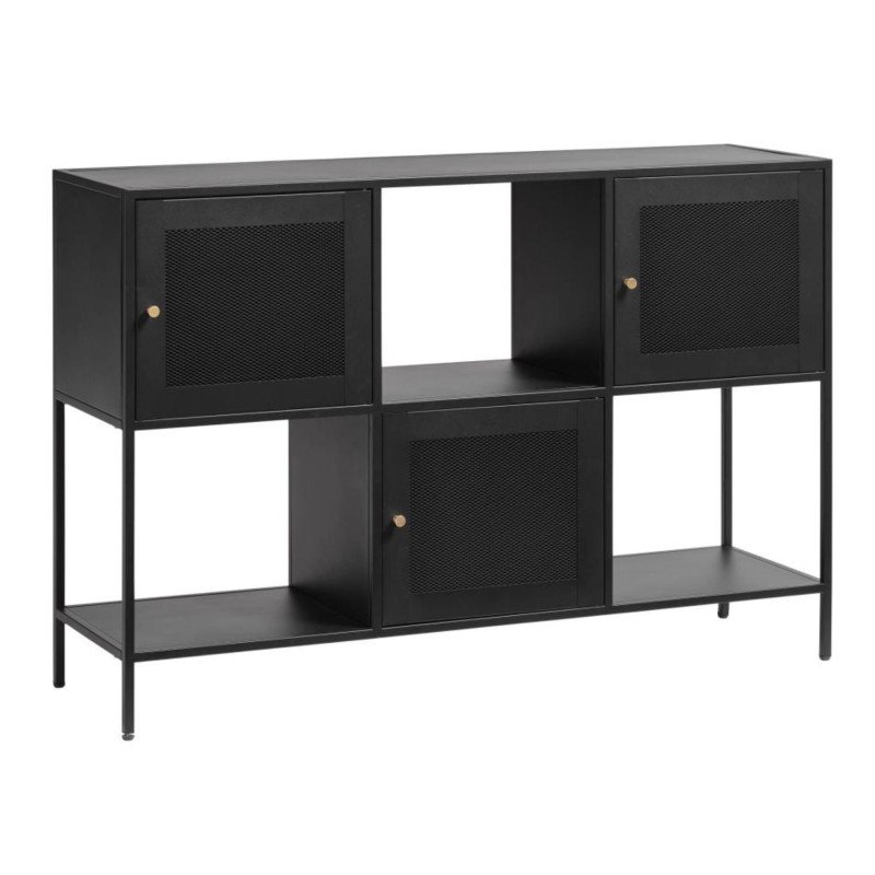 Buffet avec 3 portes 81x120cm de couleur noir DIARRA