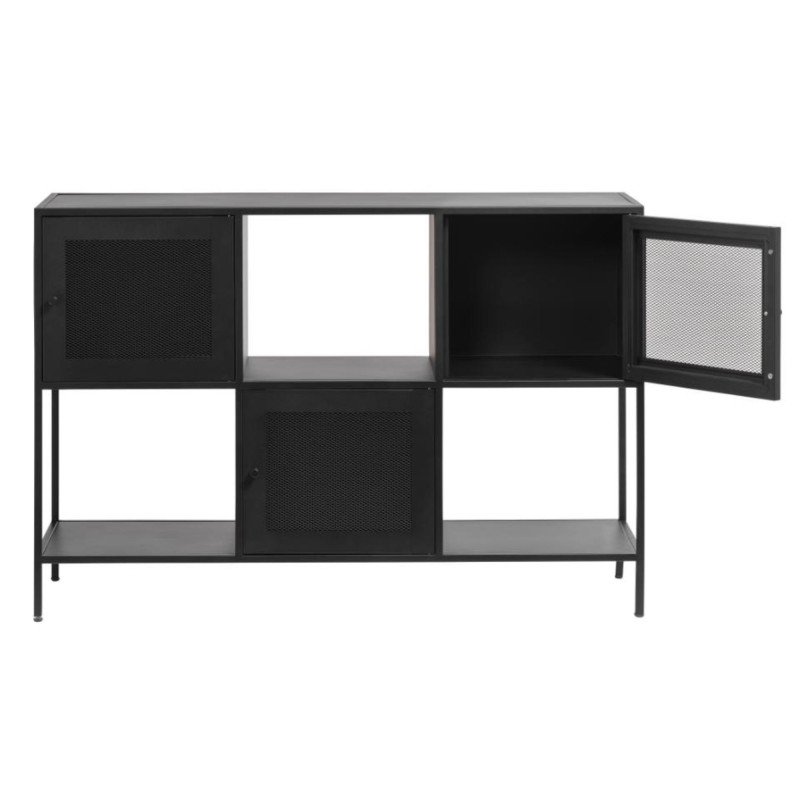 Buffet avec 3 portes 81x120cm de couleur noir DIARRA