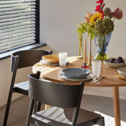 Table à manger  ronde en bois clair BRIELA