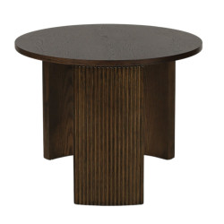 Table basse ronde design en bois LAKIA