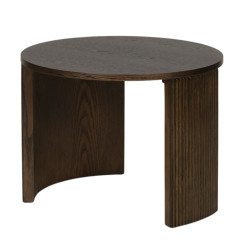 Table basse ronde design en bois LAKIA