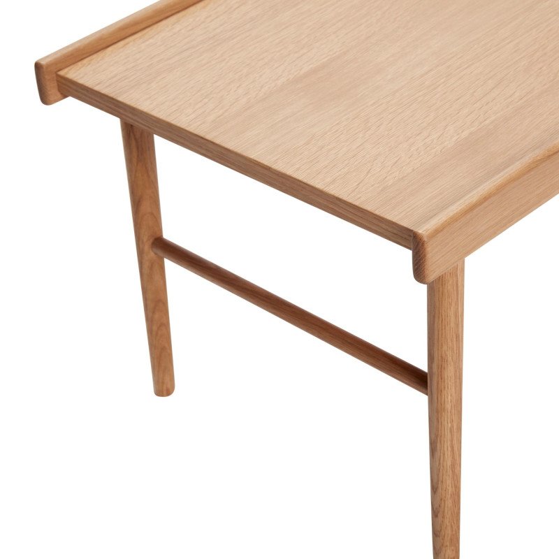 Table basse minimaliste avec bords en bois certifié KERYA