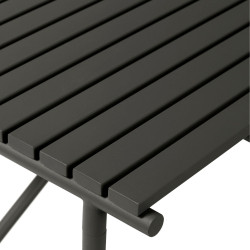 Table de jardin moderne en métal noir 90x90cm RAMIRO